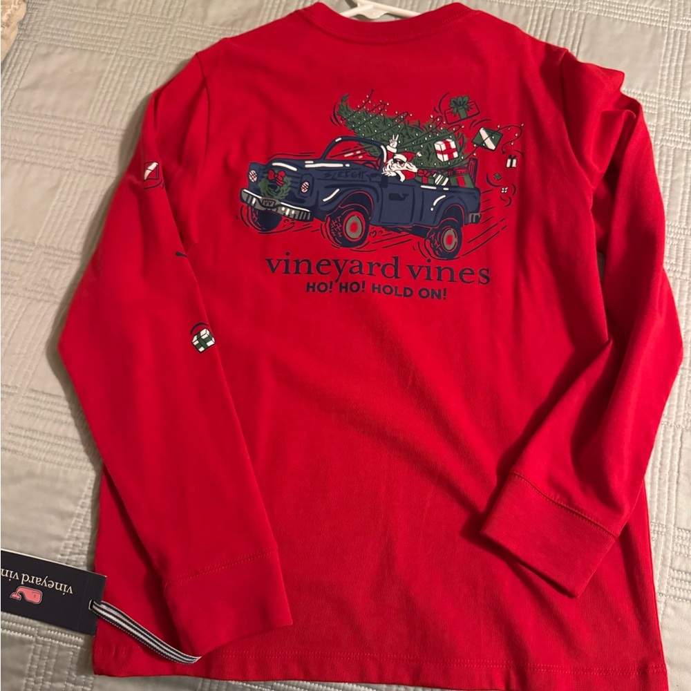 Vineyard Vines Bright Red Crew Neck Tee